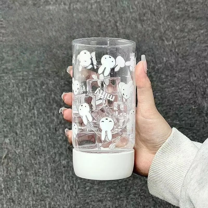 420ml Anime Miffy Rabbit Water Bottle Large Capacity Plastic Sports Water Bottle Portable Leak-proof Drinking Bottle Gifts view 6