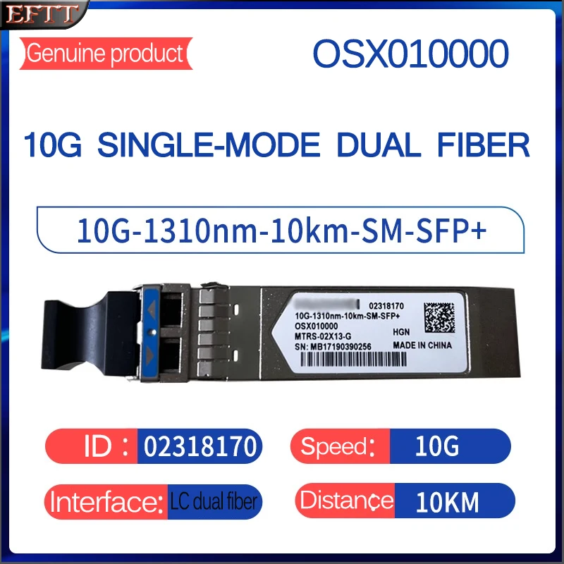 10G Gigabit Single mode LC Duplex Transceiver OSX010000 1310nm 10km SM-SFP+ Fiber Optical Module for Huawei OLT