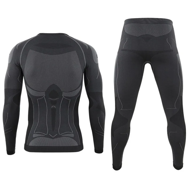 Men's Sports Thermal Underwear Set Outdoor Bicycle Compression  Fast Drying Breathable Clothes Fitness Skiing Sports Suit