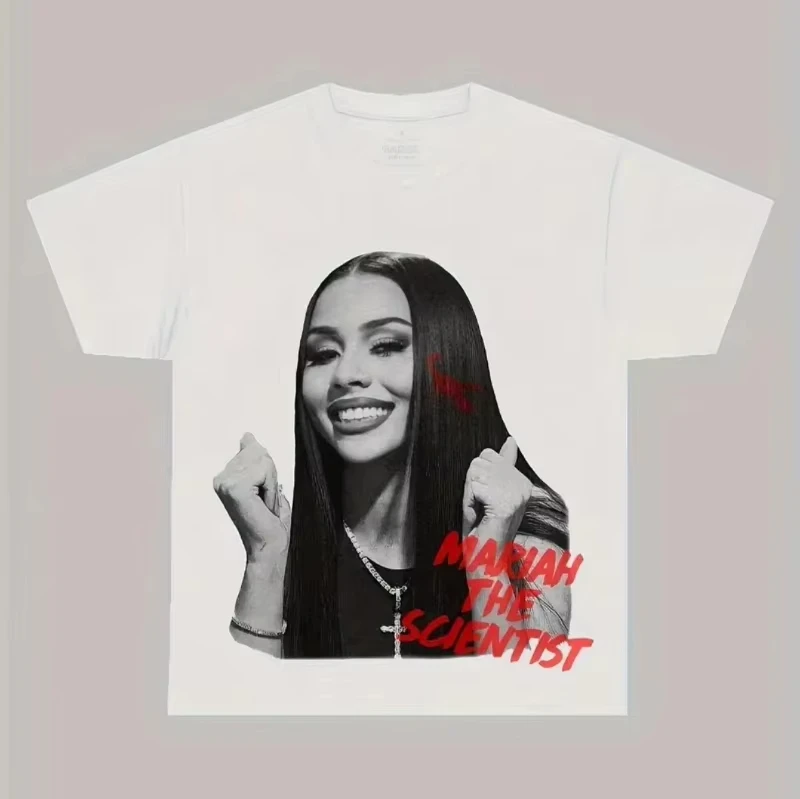 

Summer Men Women Casual "I'm Mariah" Design Portrait Print Short Sleeve T-Shirt Vintage Round Neck Cotton Tops Machine Washable