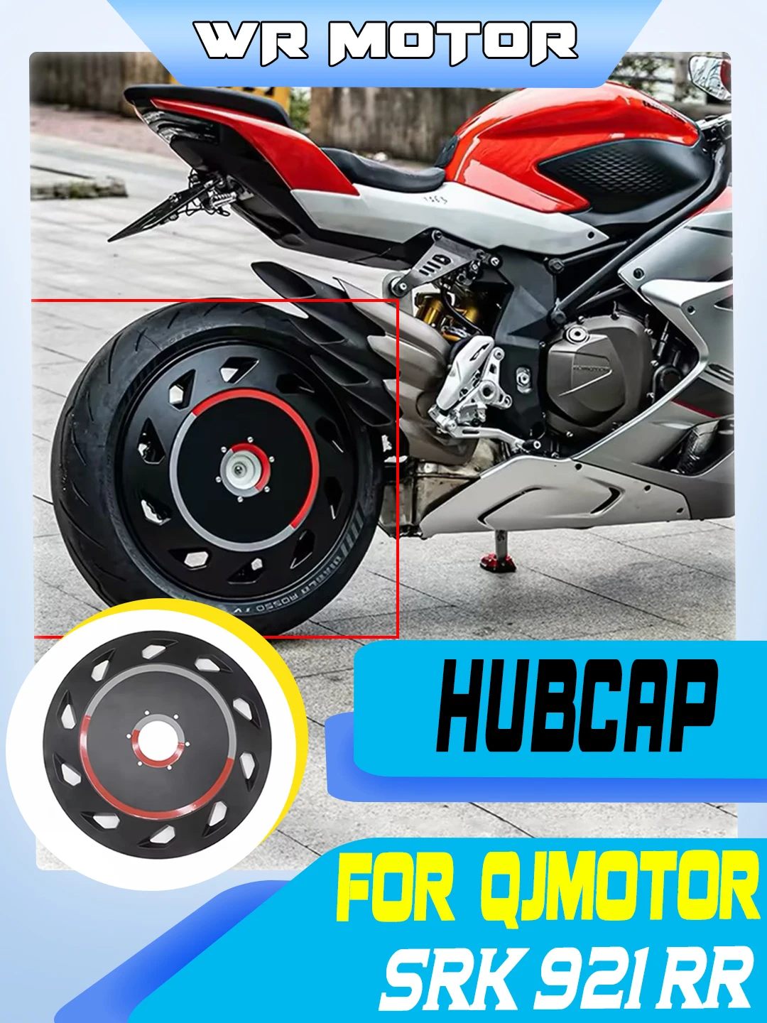 FOR QJMOTOR SRK921RR Wheel Hub Cap Decorative Protection Cover Mod Parts