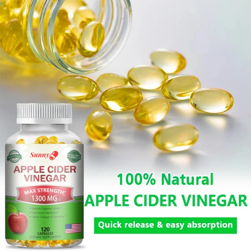 Apple Extract Supplement - Helps with weight loss, energy levels, fat burning, supports digestive health and immunity