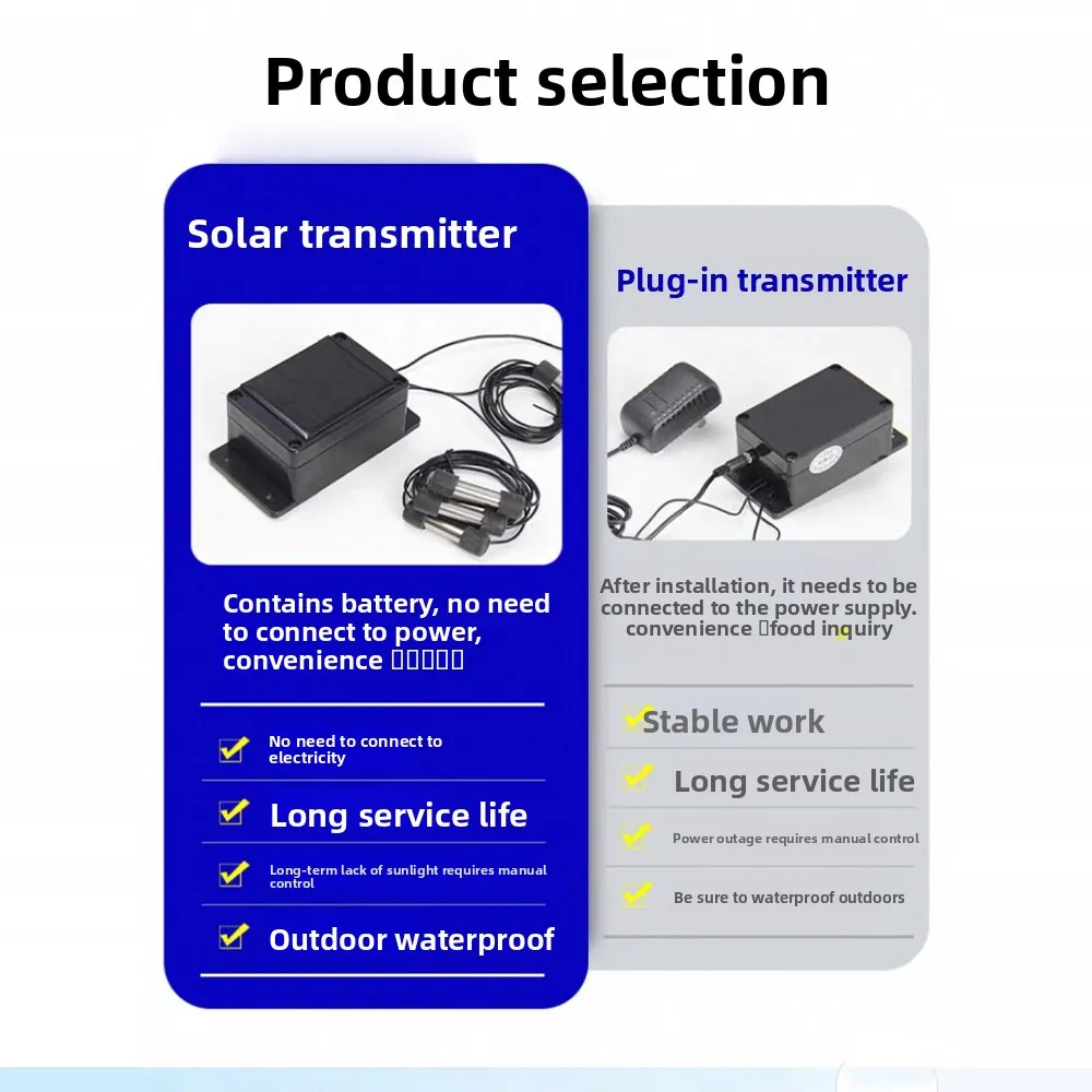 Three Phase Solar or Plug-in Wireless Fully Automatic Remote Water Level Controller Remote Control Intelligent Sensing Switch