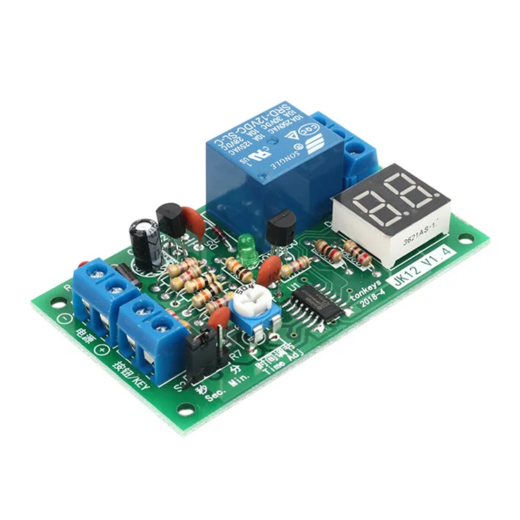 12V Delay Relay Module Trigger 99min/s Adjustable Digital Tube Display Chronograph Relay Switch Module