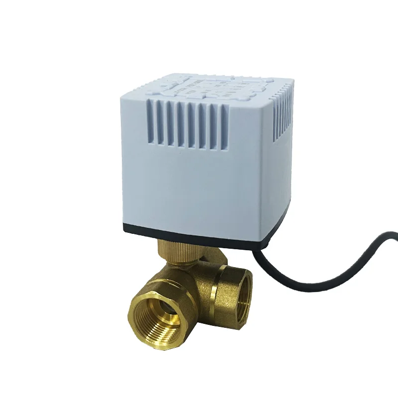 Large Torque 8N.M Three-wire Two-control Electric Ball Valve IP65 Waterproof 3-Way Motorized Thread Ball Valve