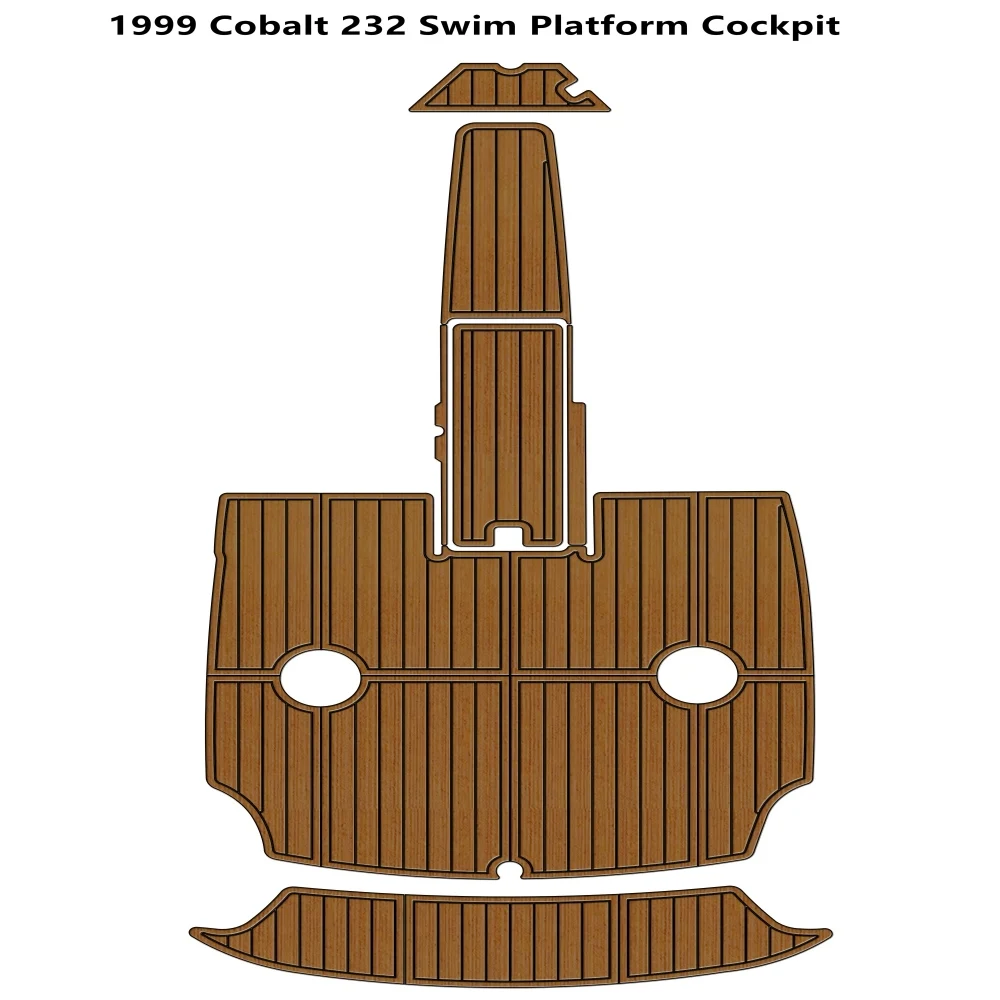

1999 Cobalt 232 Swim Platform Cockpit Pad Boat EVA Foam Faux Teak Deck Floor Mat SeaDek MarineMat Gatorstep Style Adhesive