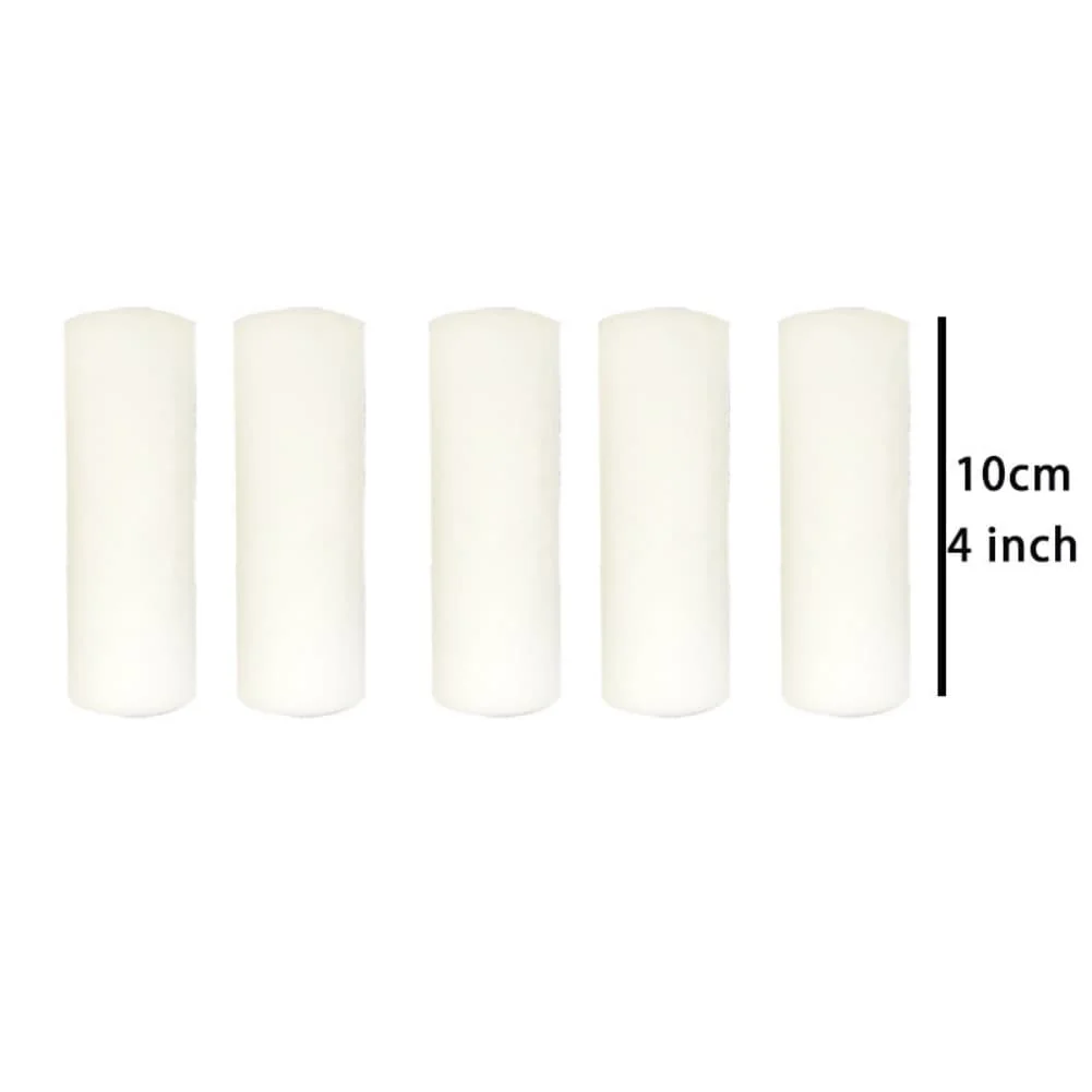 Paint Roller Kit with 5 Foam Rollers 5 Acrylic Brush Heads Blue Paint Tray and Steel Handle Stand for DIY Wall and Door Painting