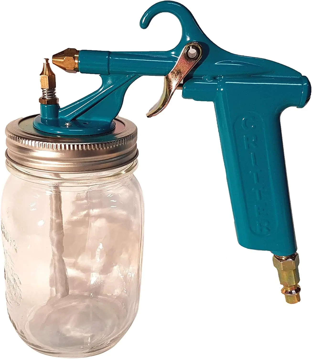 

Siphon Spray Gun Kit for Compressor with Mason Jar, Fits Paints & Stains