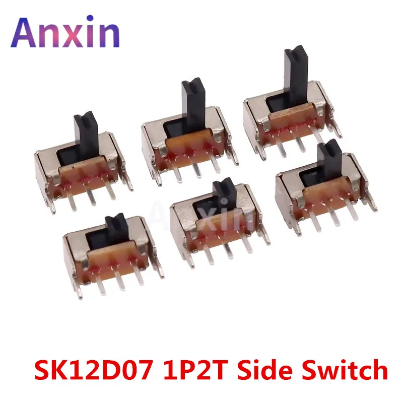 

20PCS SK12D07VG SK12D07 Toggle Switch 3PIN PCB 1P2T Slide Switch Handle Miniature Slide Switch Side Knob High 2/3/4/5/6/7mm