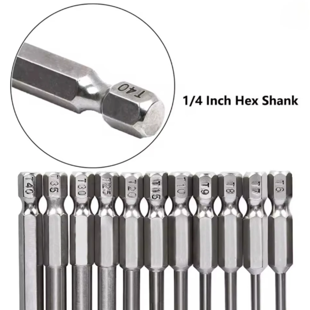 50-100mm 중공 플럼 블라썸 연장형 S2 비트 육각 핸들 드라이버 비트 드라이버 공구 세트 1/4인치 토르크 헥스 비트