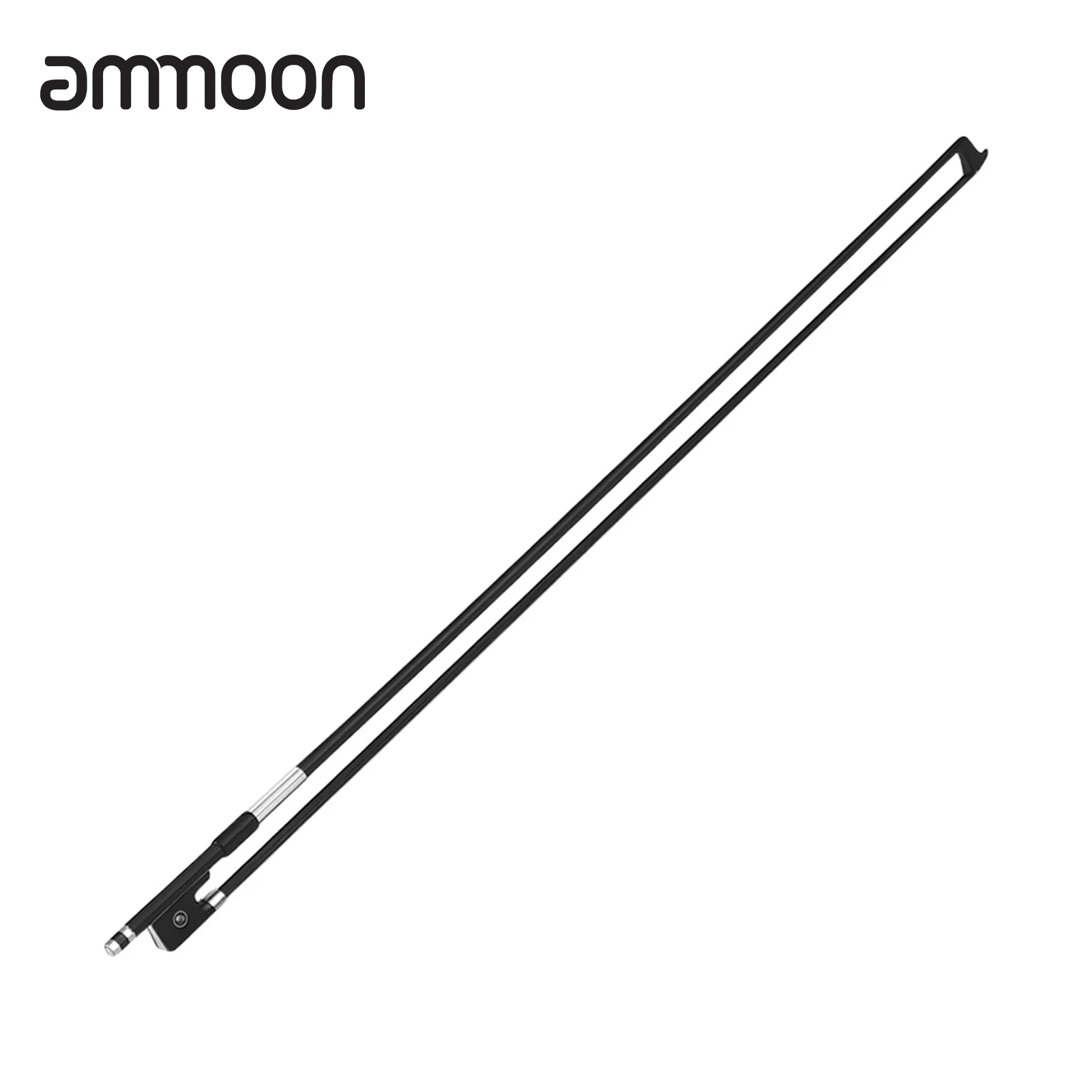 Carbon  Violin Bow ammoon 4/4 Violin Bow Carbon  Round Stick Fiddle Bow Ebony  Black Horsehair Well Balanced