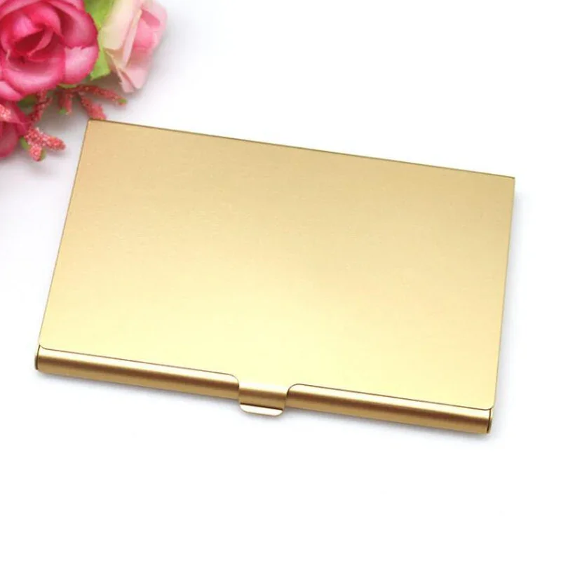 1Pc Men Business Card Case Stainless Steel Aluminum Holder Metal Box Cover Women Credit Business Card Holder Case Dropshipping