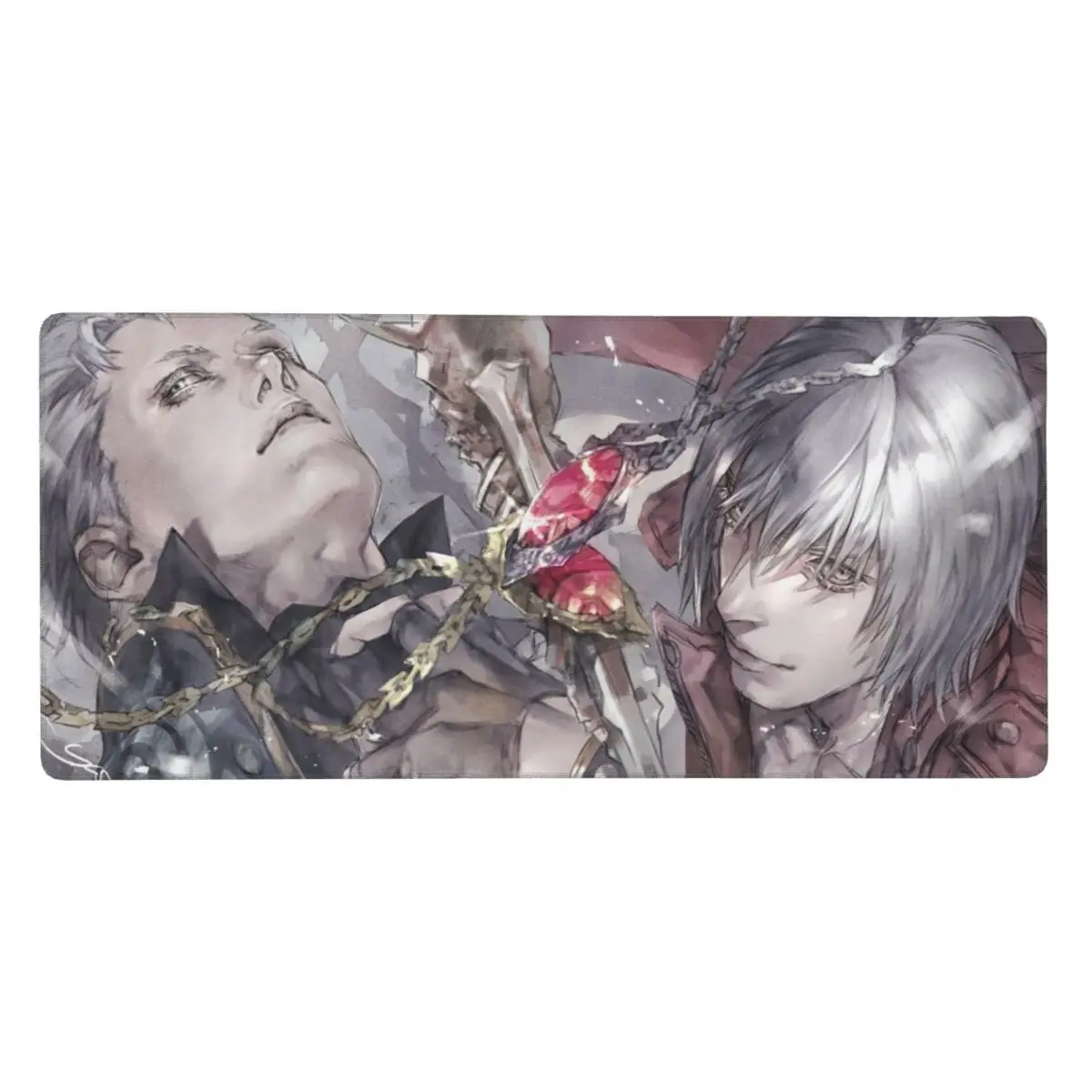Devil May Cry Dante Vergil Nero V Game Large Mouse Pad Computer Keyboard Mouse Mat Gaming PC Laptop Desk Mat Office Table Mats