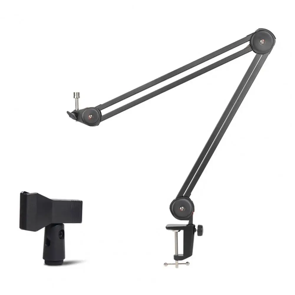 Useful Phone Holder Stable Multifunctional Metal Heavy Duty Microphone Arm Stand  Anti-vibration Cradle Computer Recording