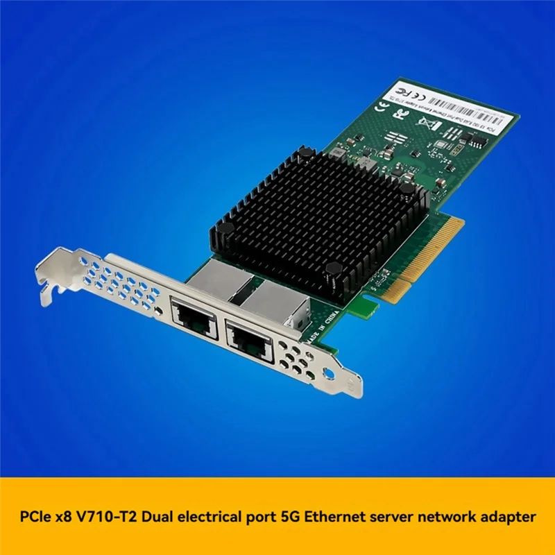 ABZW Network Card Pcie X8 V710-T2 Dual Port Server Network Card Supports 2 X 5Gbe NBASE-T Server Network Card
