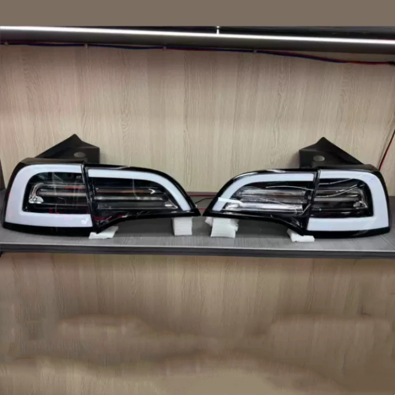 For Tesla Model 3 2019-2022 Taillight Assembly Upgraded to Car White Rear Lamp Brake Lamp Turn Signal
