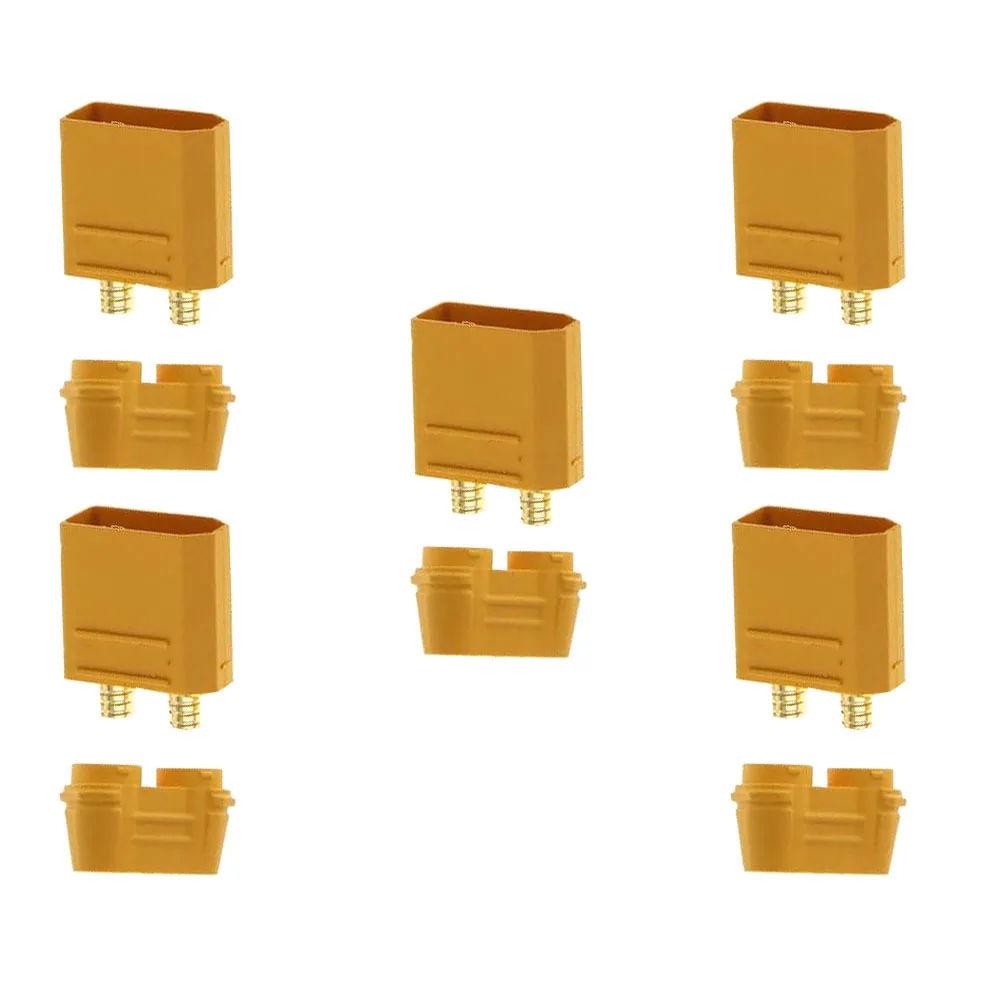 

5Sets Xt90h Male Female Connector Plug Sheath for Rc Models High Conductivity Anti-Flaming Adapter for Charge Leads