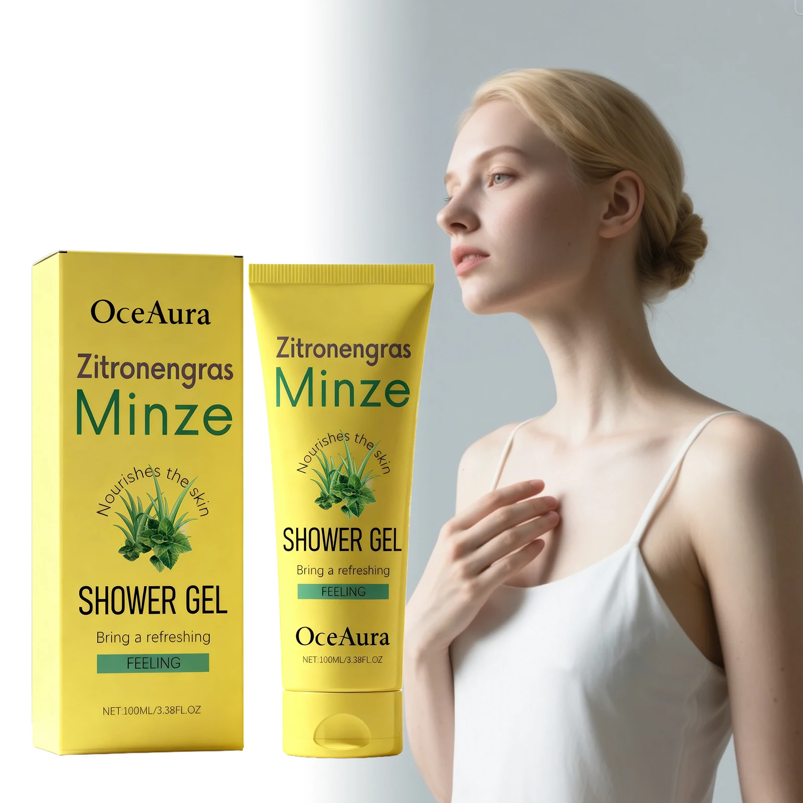 Lemon Exfoliating Shower Gel Deep Cleaning Remove Dirt Improve Drying Prevent Pore Blockage Oil Control Fresh Aroma Shower Gel