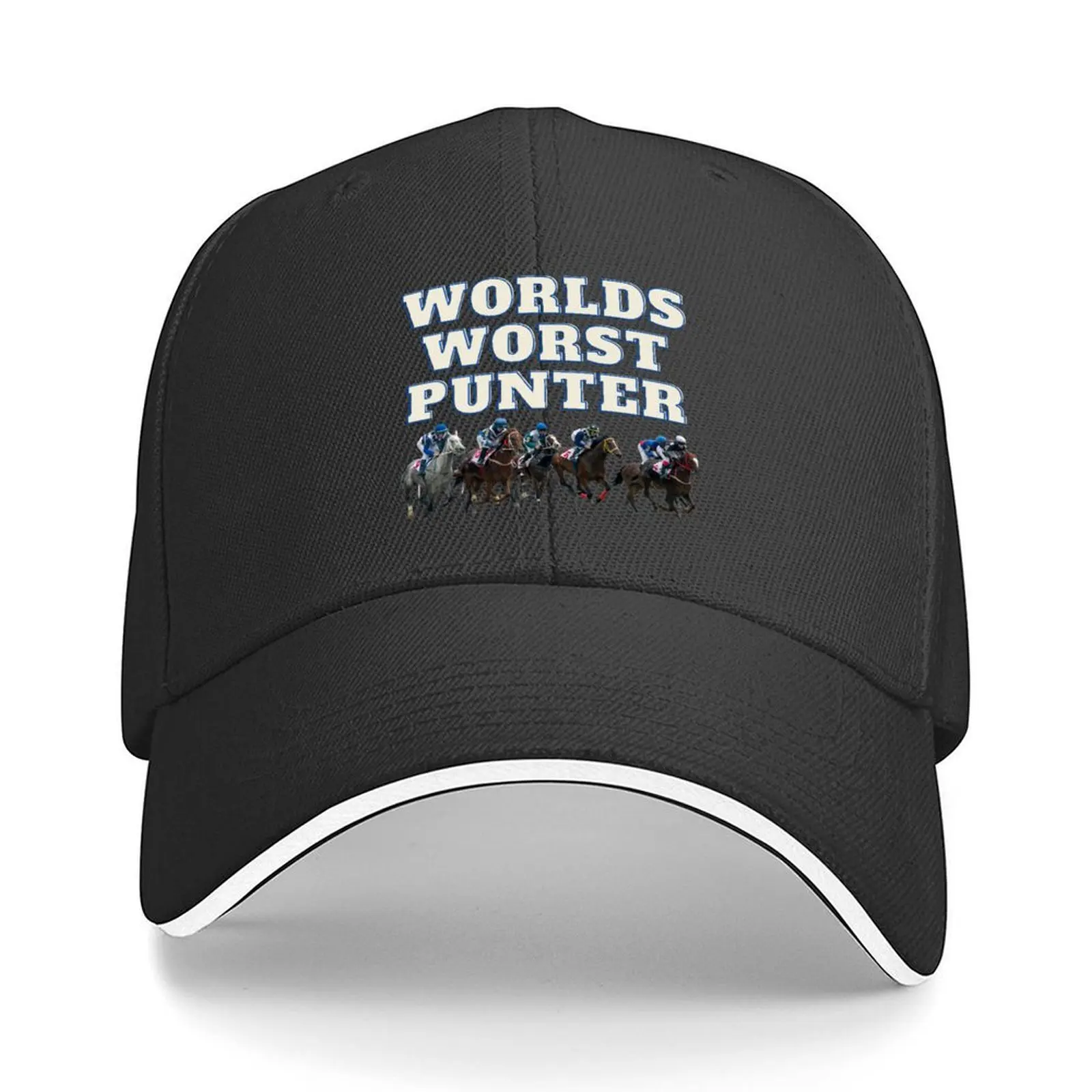 

Worlds worst punter - horse racing bet Baseball Cap cute hard hat luxury caps New In Hat For Men Women's