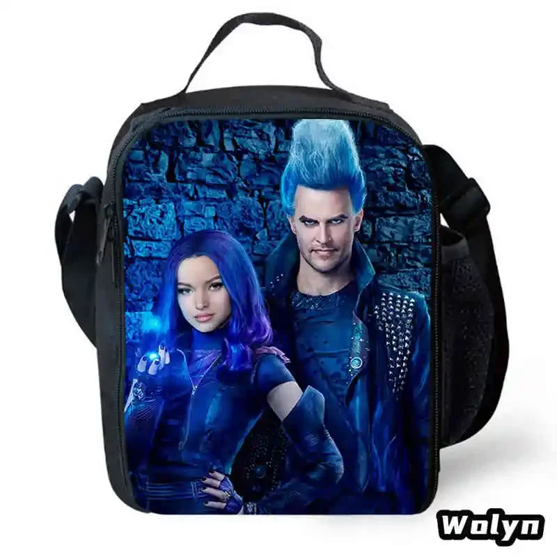 Cartoon Movie-Ddescendants School Bags for Boys Girls,Anime School Lunch Bags ,Large Capacity Child Picnic Bags,Kids Cooler Bags