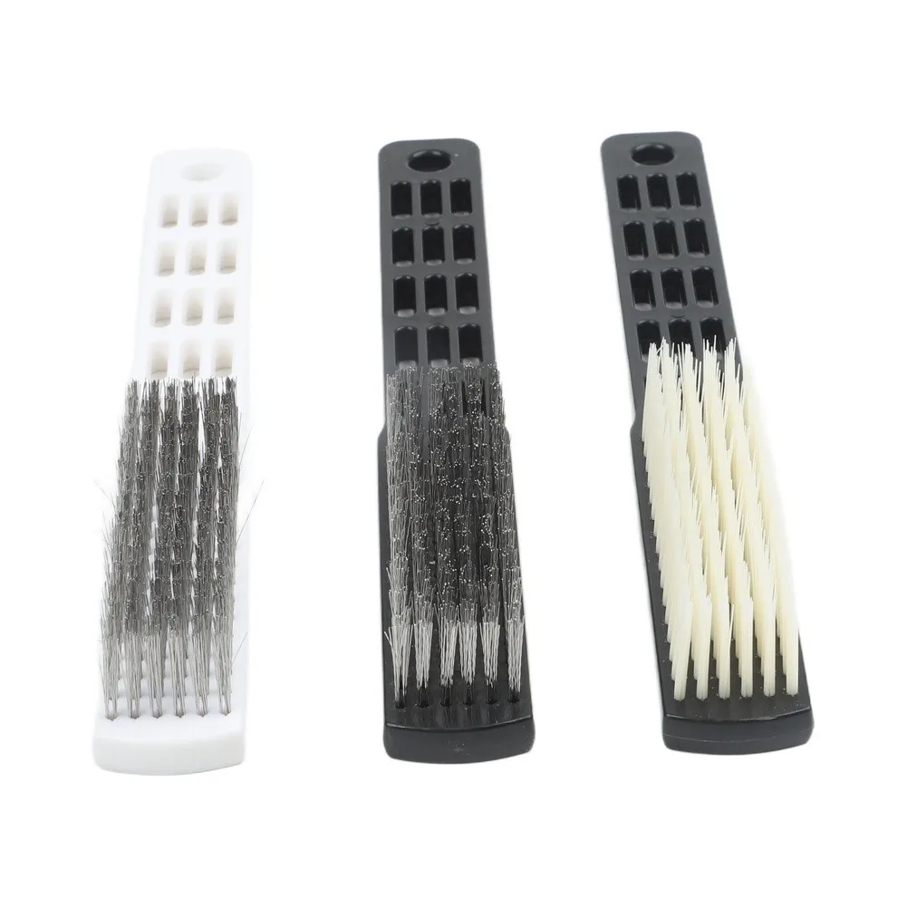 Polishing Brush Set 3 Pieces for Bowling Shoes Dust Removal Improve Sliding Performance Ergonomic Handle Compact Size