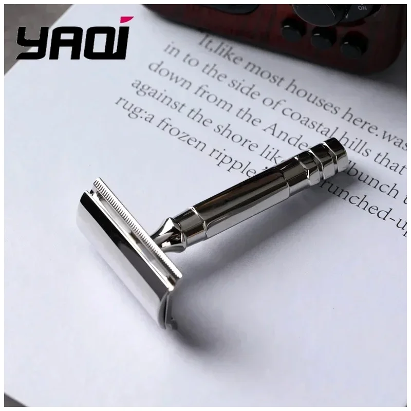 Yaqi Safety Razor THOT Stainless Steel Mens Wet Shave Grooming Tools Giving a gift box, you can give it to your boyfriend