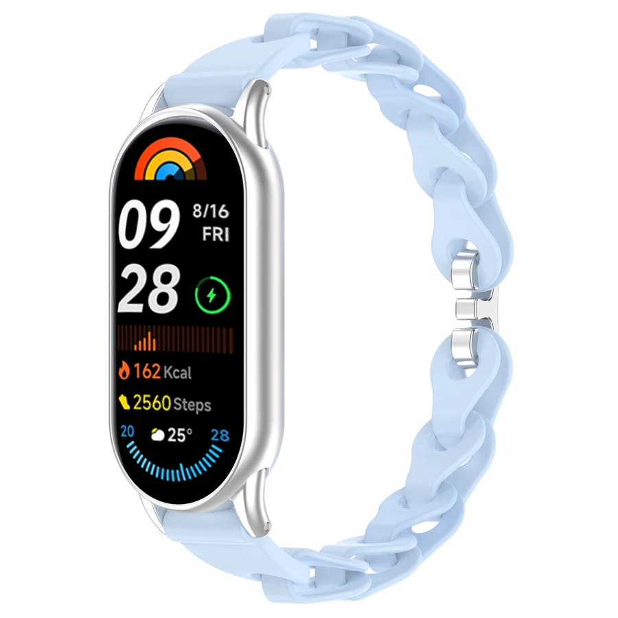 Holle Band Voor Xiaomi Mi Band 10 9 8 Zachte Officiële Siliconen Vervanging Horlogeband Armband voor Xiaomi Mi Band 8 9 10 Band
