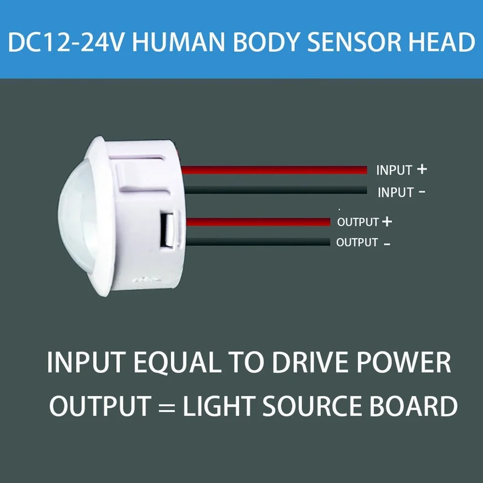 DC 12V 24V PIR rilevatore di sensore automatico di movimento a infrarossi interruttore di luce IR intelligente lampada da esterno per interni a