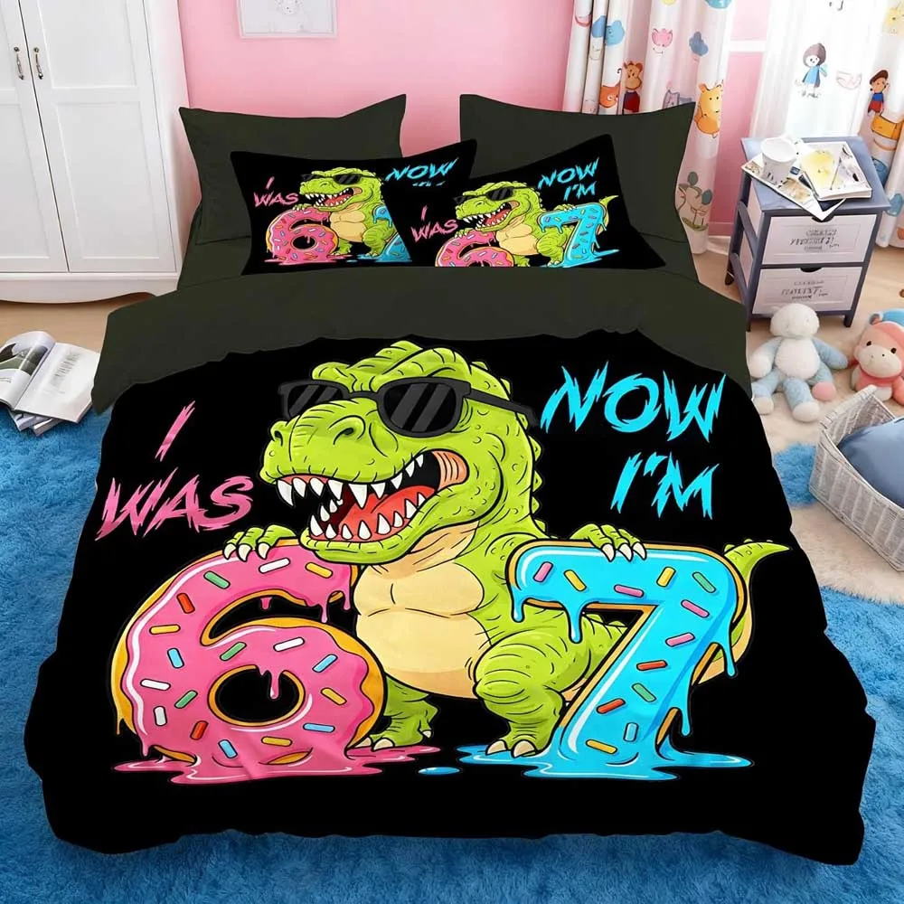Exquisite Six Seven Brick Character 67 Duvet Cover Pillowcase Bedding Set 2/3 Piece Set Kids Boy Girl Student Dormitory Gift