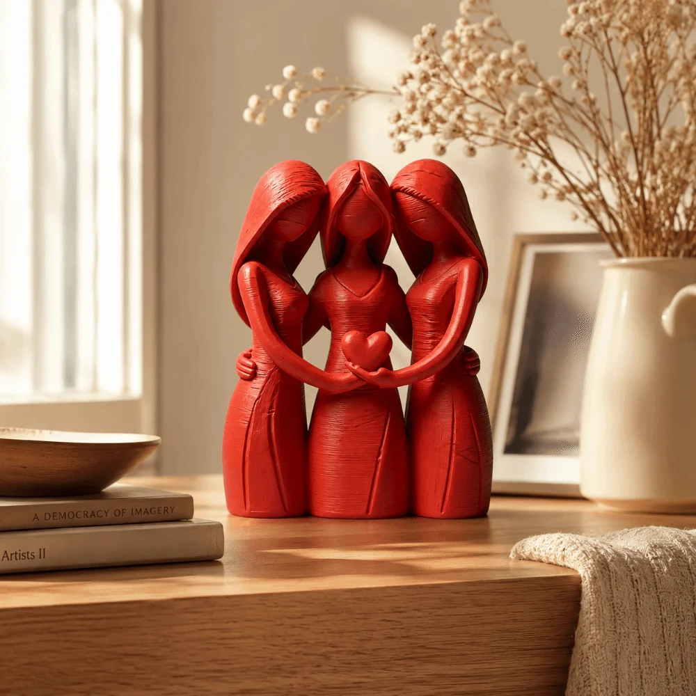 3D Printed Mother Daughter Figurine Home Decor Desk Ornaments Sisters Friendship Statue Sweet Creative Family Sculpture