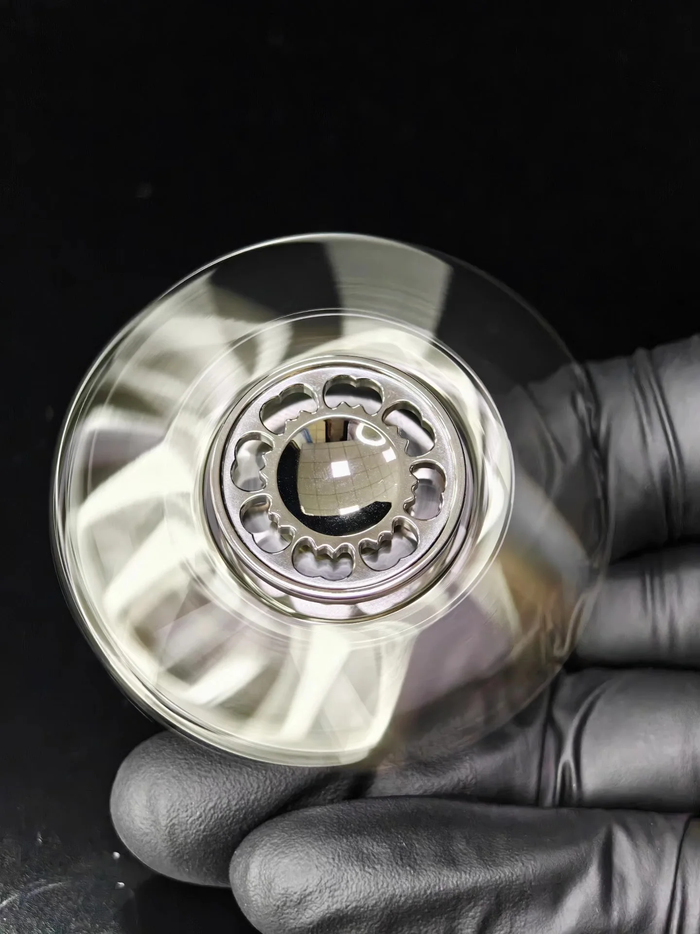 Used EDC SC EDC's First Fingertip Gyro - Silver Wing Sprocket Fidget Spinner
