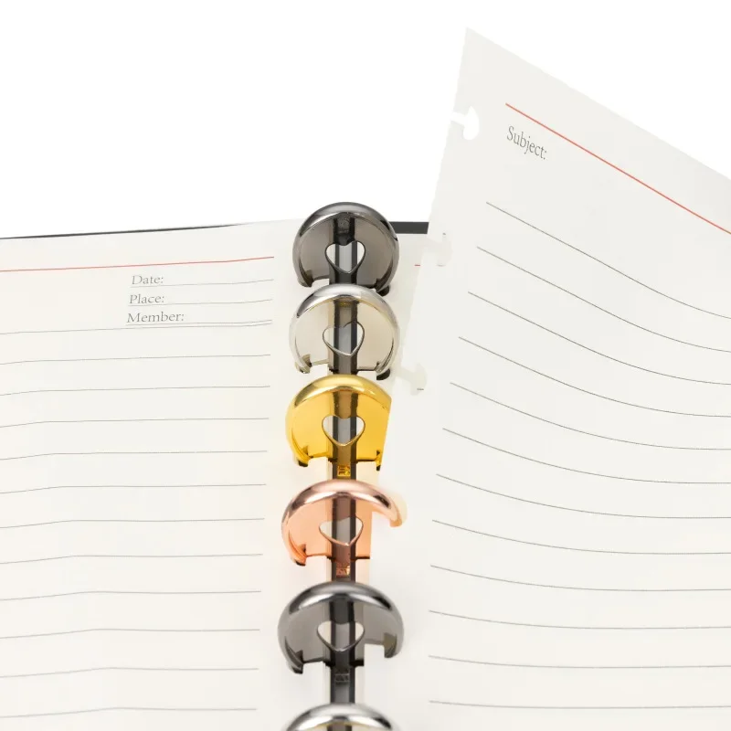 100PCS28MM mirror electroplated plastic binding ring binding buckle loose-leaf notebook mushroom hole binding supplies