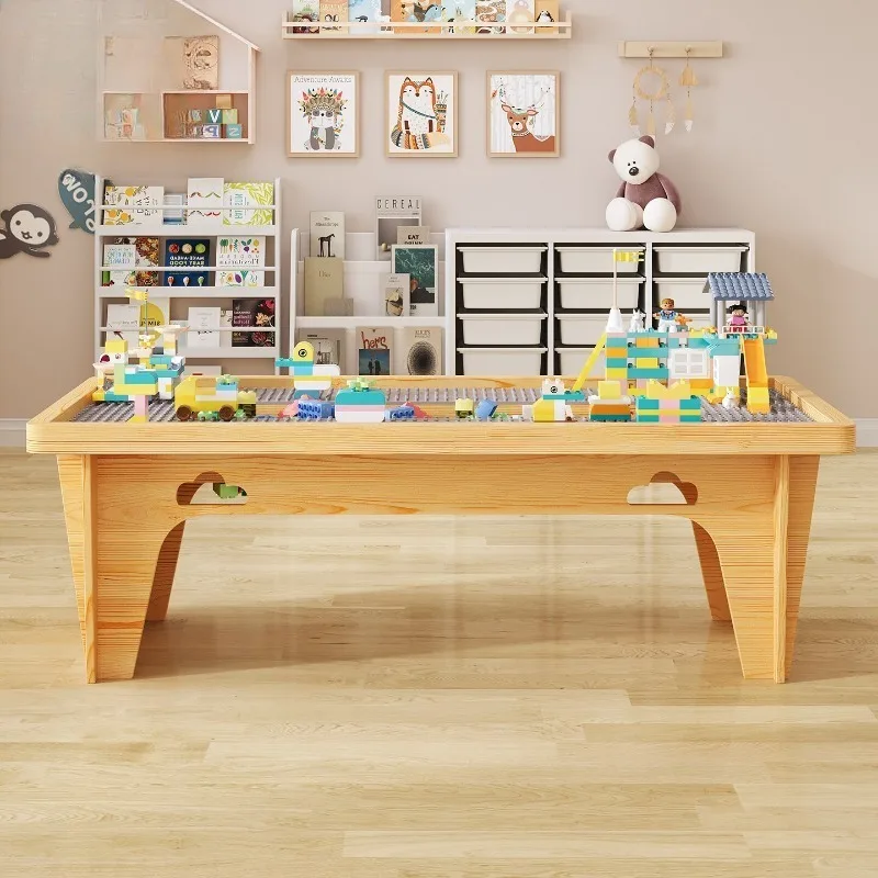 children's building block table large board game table multi-player kindergarten table and chair combination baby earlyeducation