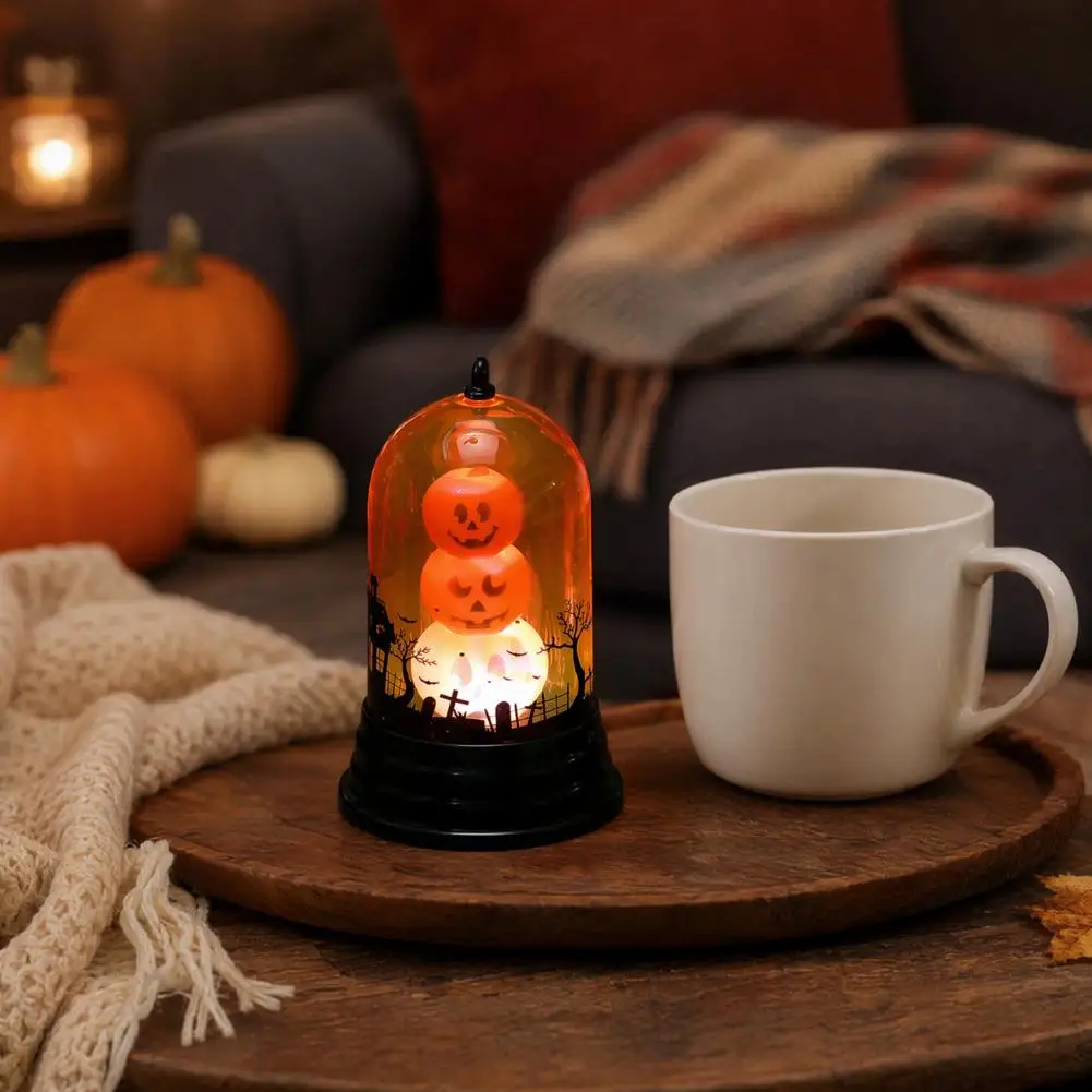 Led Pumpkin Light Halloween Pumpkin Lantern Battery Operated Led Light with Hanging Buckle Durable Plastic Party Prop Handheld