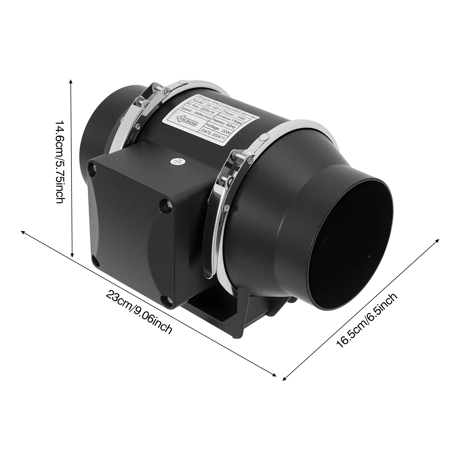 Ø100 150 mm 200 mm kanaalventilator, ventilatie-afzuigventilatoren, badkamerafzuigventilatorventilatie voor keukenkanaal, ventilatieopeningen, badkamer