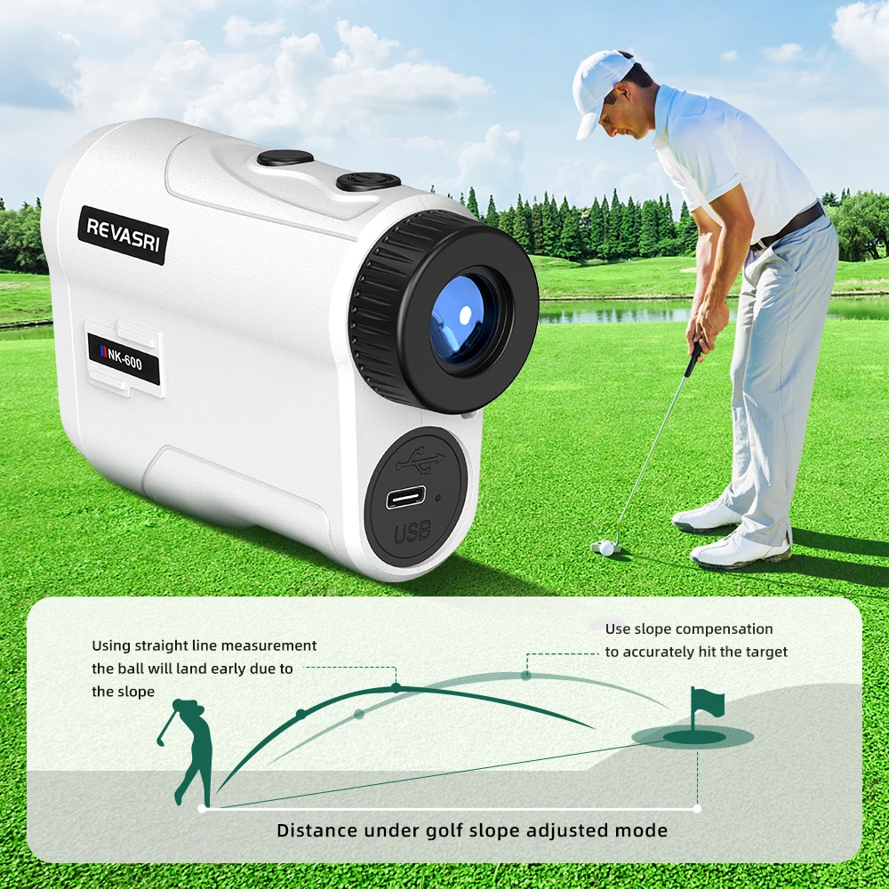 REVASRI Golf Laser Rangefinder Rechargeable 600M 1000M 6X Magnification Monocular Telescope Range Finder for Outdoor Sports - Image 3