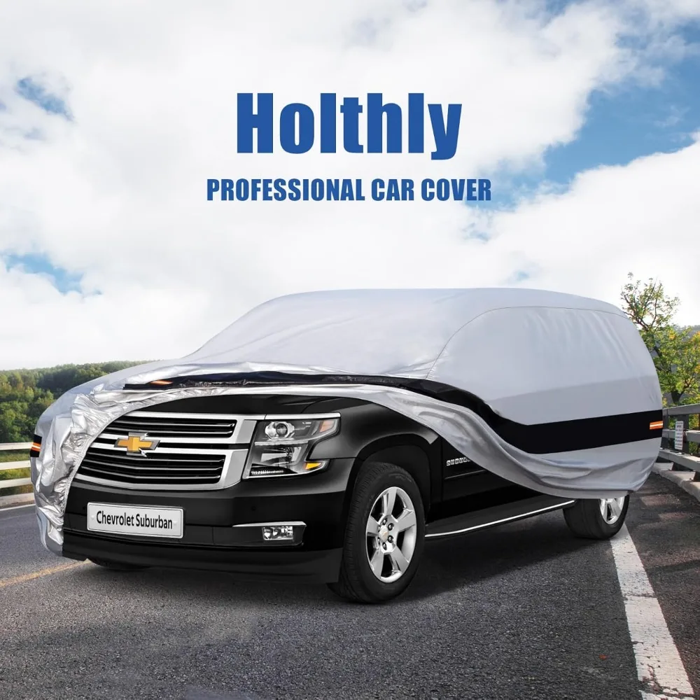 غطاء سيارة SUV مقاوم للماء لجميع الأحوال الجوية مناسب تمامًا لموديلات 1973-2024، حماية كاملة خارجية للمركبات