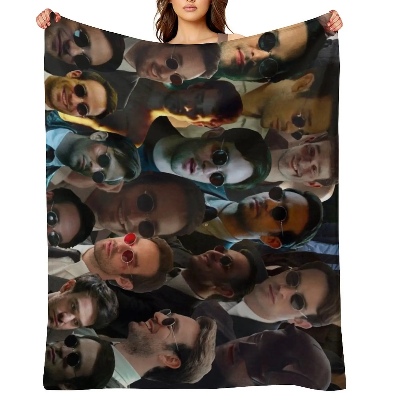 

Devil Dare Photo Collage Throw Blanket Custom Tourist bed plaid Summer Beddings Blankets