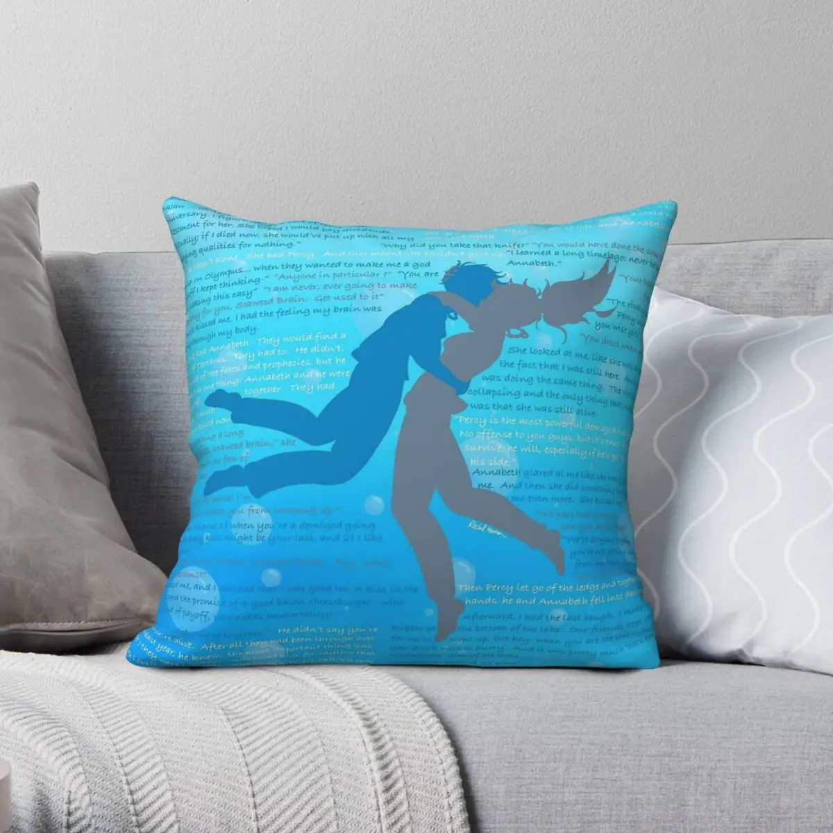 Percabeth Camp Half-Blood Chronicles Pillowcase Polyester Linen Velvet Printed Zip Decor Throw Pillow Case Sofa Cushion Cover