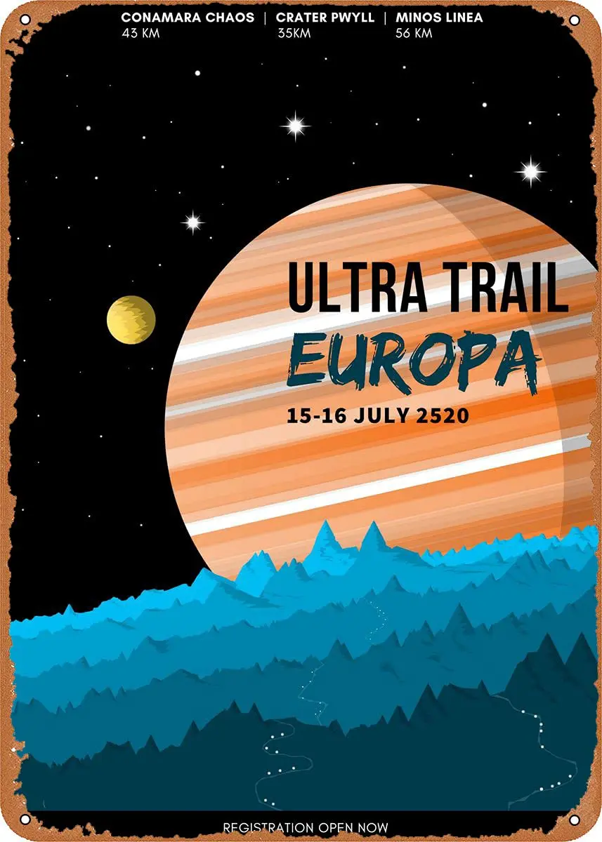 الترا تريل أوروبا المشتري معدن القصدير تسجيل الرجعية جدار ديكور خمر الفن طباعة ملصق هدية عظيمة لمحبي الفضاء #1