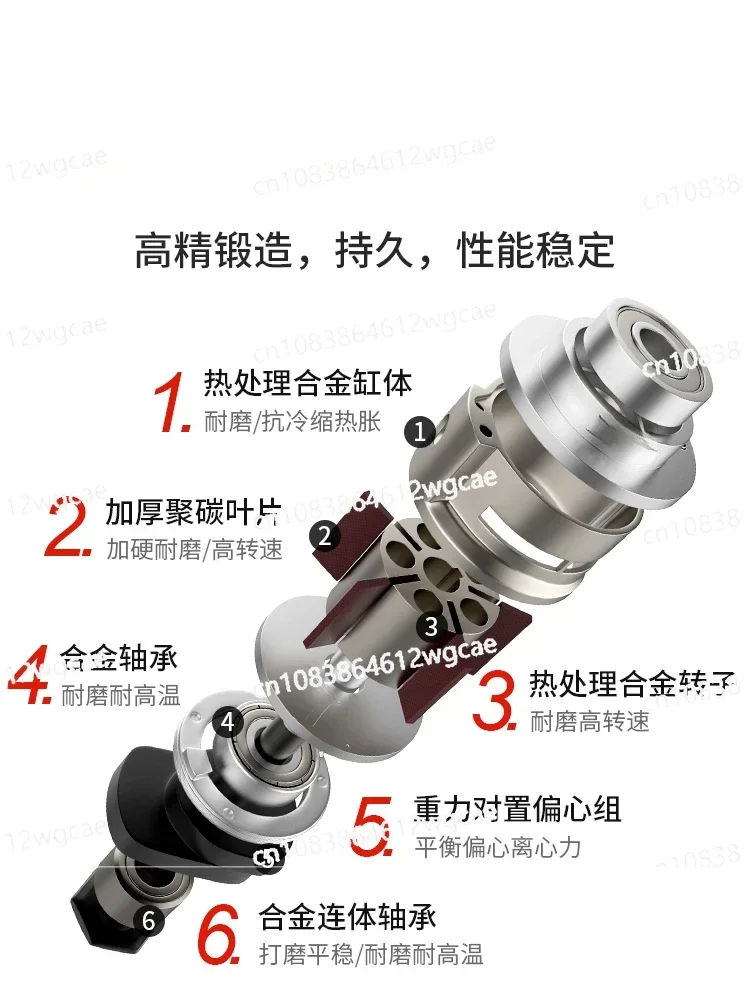 Pneumatic grinder, 3 inch, 4 inch, 5 inch, 6 vacuuming, dry grinding machine, industrial grade sanding machine