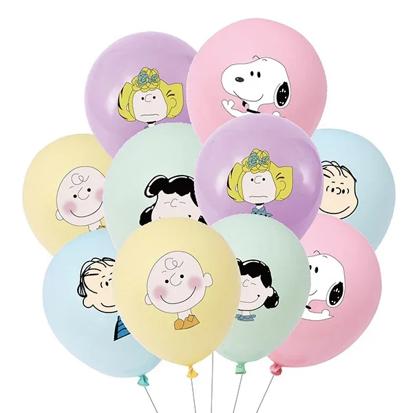 New Snoopy Balloon Cute Cartoon Sally Puppy Birthday Party Decoration Latex Balloons Kids Gifts Toys 10pcs Sert