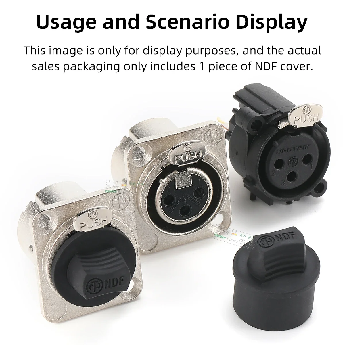 

NDF XLR Female Connector Cover DummyPLUG XLR Cannon Audio Inputs Receptacles Cap, Avoid Miss Wiring Protect Against Dust