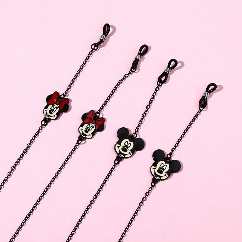 Disney Stitch Mickey Sunglass Metal Chain glasses Mask Accessories Cartoon Anti-Falling Glasses Cord lanyard Fashion Pendant