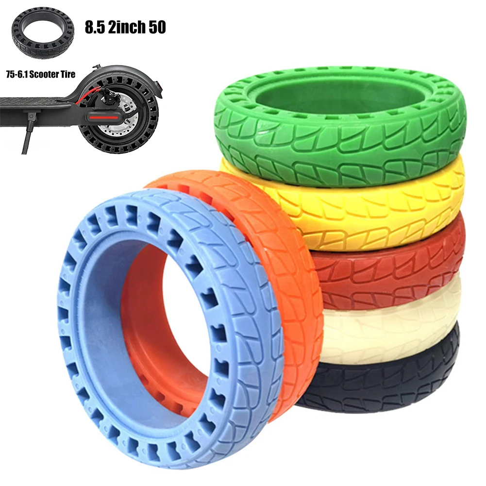 8.5x2 Inch Solid Rubber Tire 50/75-6.1 Scooter Tire For Xiaomi For M365 8.5 Inch 8 1/2x2 Solid Tyre Scooter Parts & Accessories