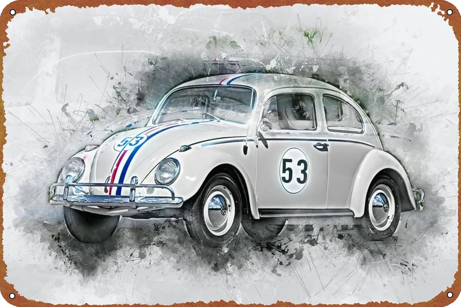 1p,Herbie the Bug Poster Metal Sign Tin Metal Retro Wall Decor for Home,Street,Gate,Bars,Club