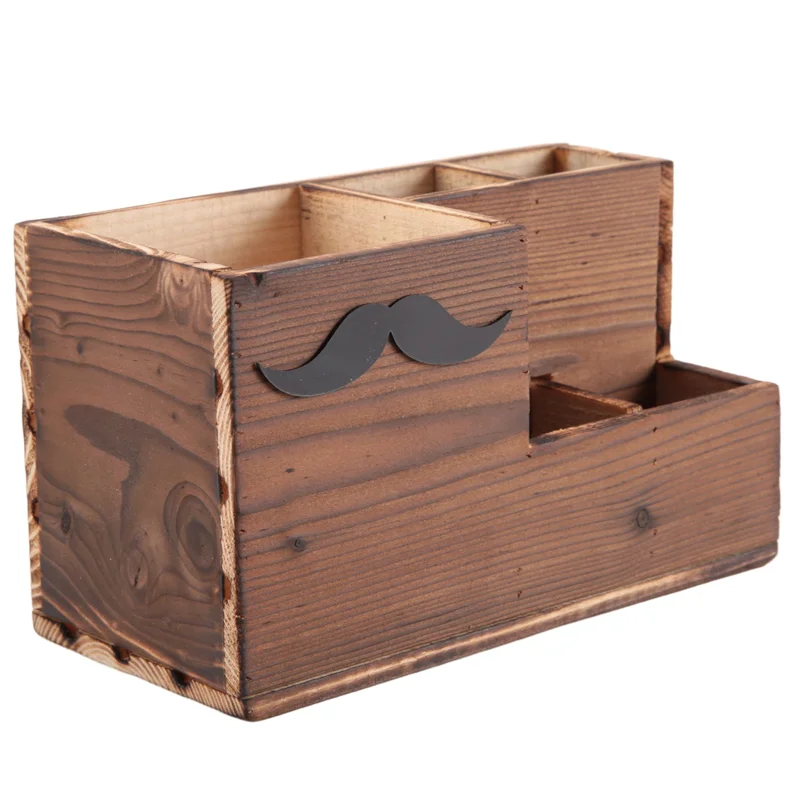 

A15F-Wood Hairdressing Tool Box Hair Salon Shear Holder Hair Cutting Scissors Rack Storage Container Barber Tools Holder