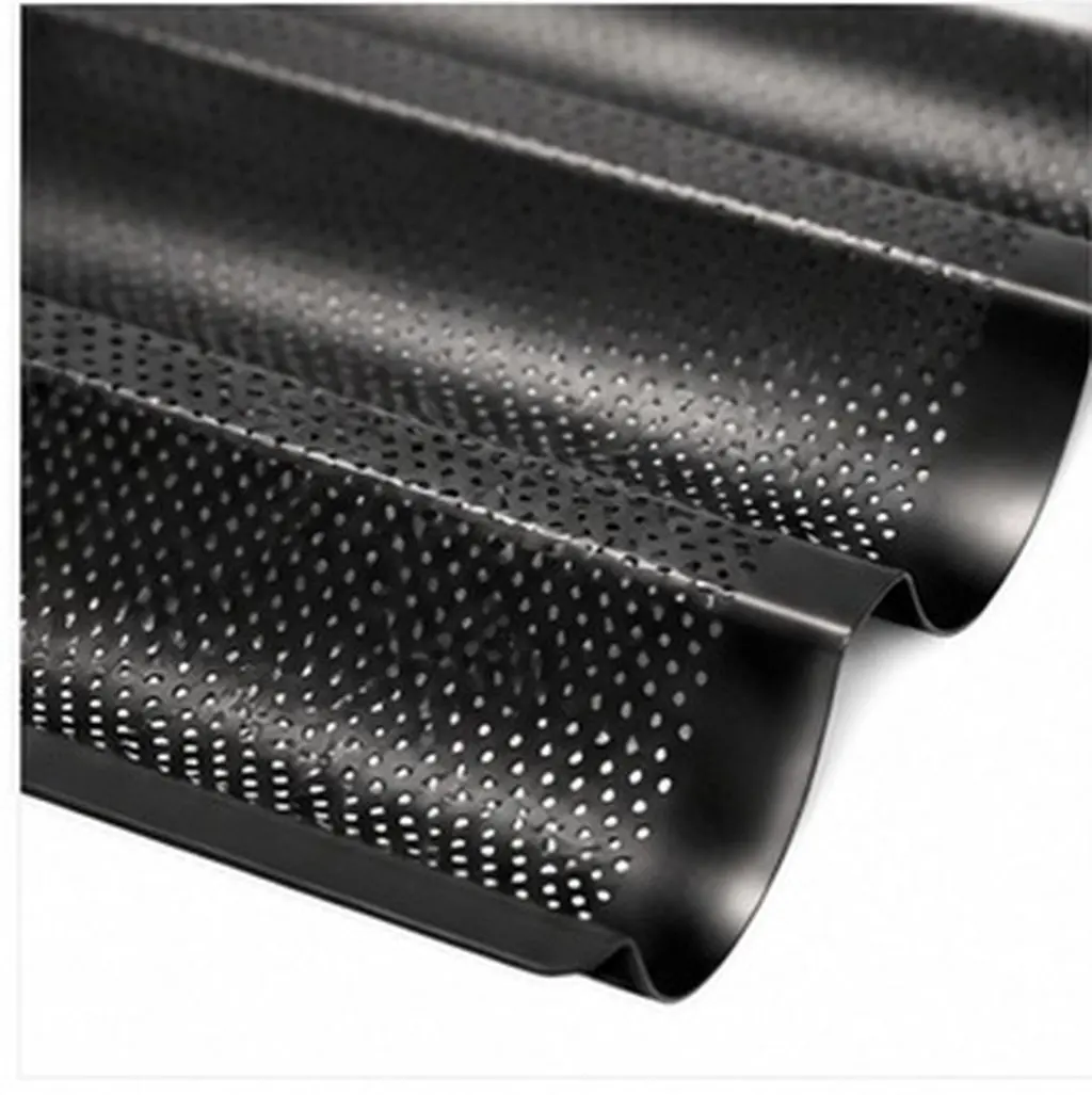 1Pcs French Bread Baking Tray Nonstick Three-Slot Wave Mold Acid Alkali Resistant Stainless Steel Baking Tool for Bread