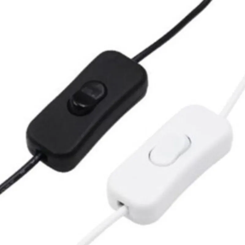 28cm USB Cable Black/white With Switch ON/OFF Cable Extension Toggle for  Lamp USB Fan Power Supply Line Durable Adapter C5