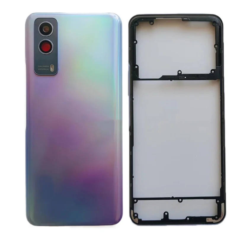 Back Cover For Vivo Y53s V2111A V2058 Battery Cover+Middle Frame Rear Door Housing Back Case with Camera lens+Side Keys